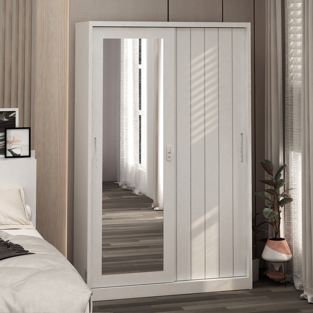 Lemari Pakaian / Lemari Besi / Lemari Sliding - Saxon 120  - Pira Bavarian