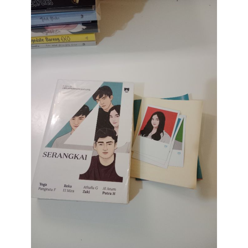 Preloved Novel 4 Serangkai Original TTD Penulis & Bonus Merchandise