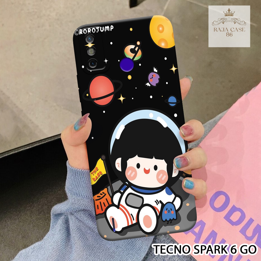 Softcase Tecno Spark 6 Go - Rajacase - Case Tecno Spark 6 Go - Motif Case Cartoon - Case Tecno Spark