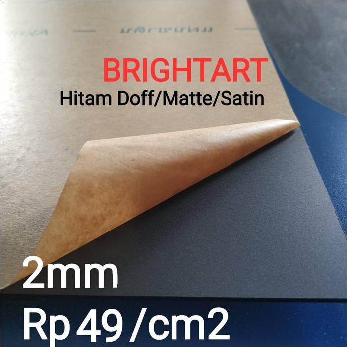 Akrilik lembaran hitam doff 2mm potongan custom, Akrilik hitam satin. Akrilik hitam matte.