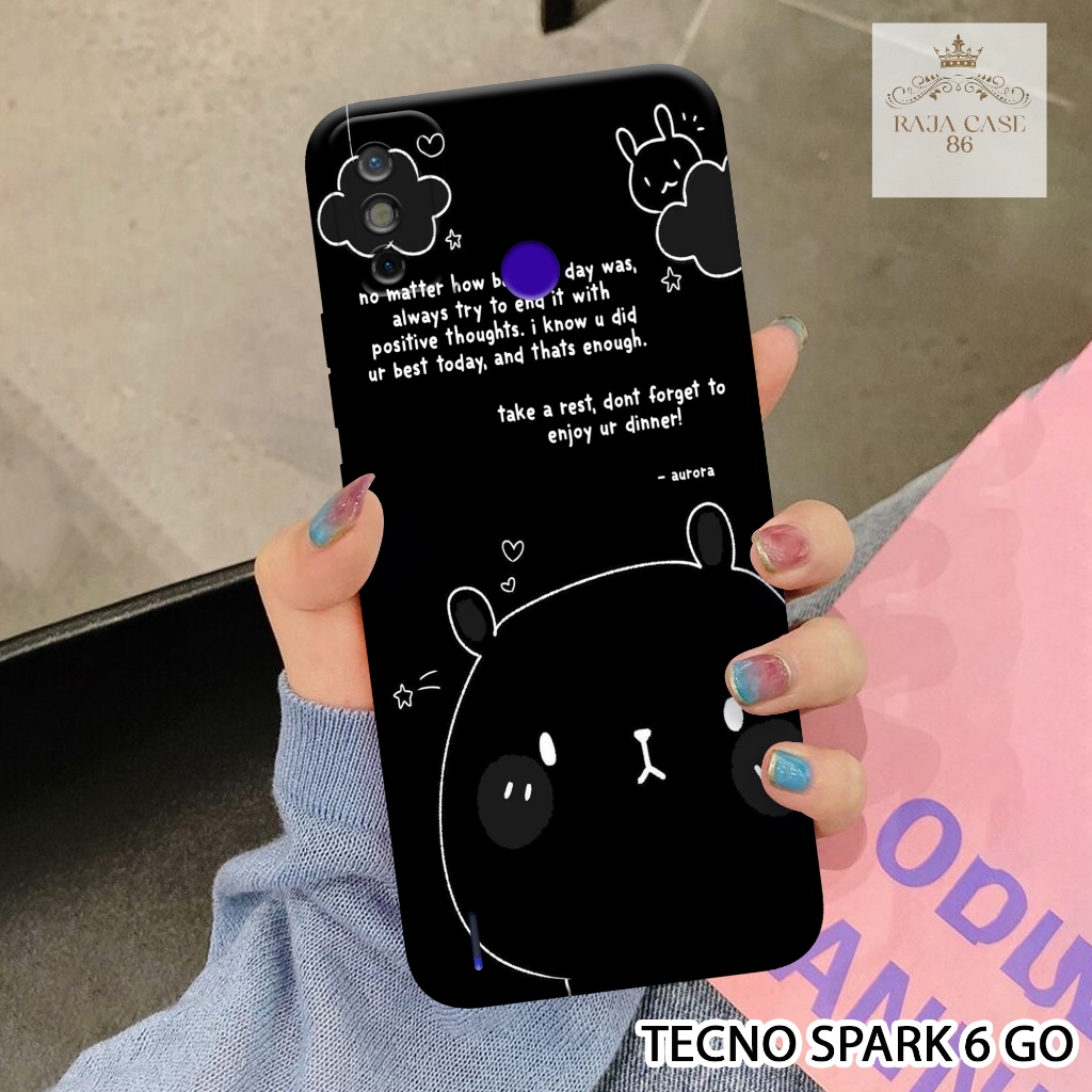Softcase Tecno Spark 6 Go - Rajacase - Case Tecno Spark 6 Go - Motif Case Cartoon - Case Tecno Spark