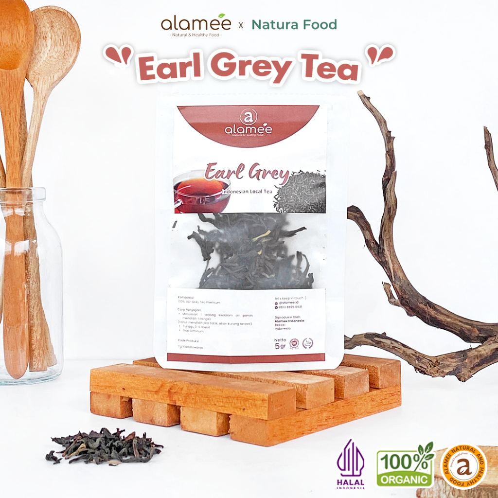 

ALAMEE Earl Grey Premium Tea Teh Tradisional Alami Organik Dried Leaf Premium 5gr