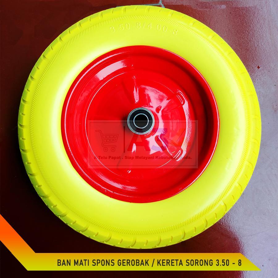 Ban Spons Gerobak Pasir Dorong Mikata Kuning Tebal 3.50-8 Inch / 4.00-8