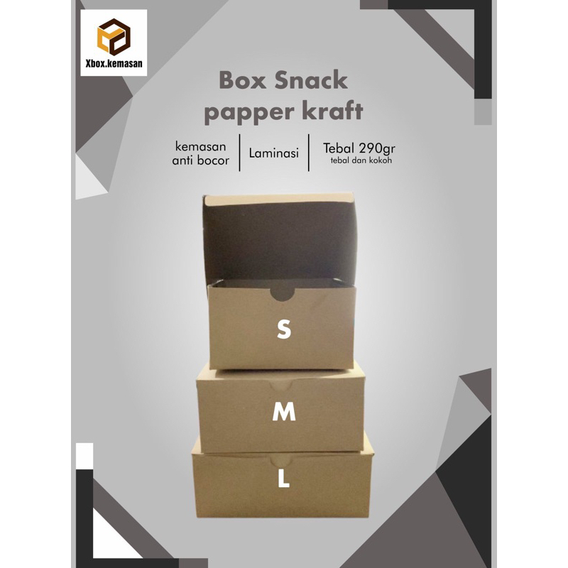 

box snack papperbox size 12, 14, 16| laminasi anti air tahan bocor | xbox_bdg