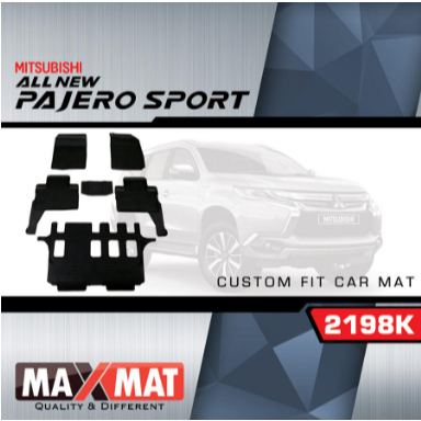Karpet Maxmat 3D karet Mitsubishi Pajero Sport 2016 - 2021