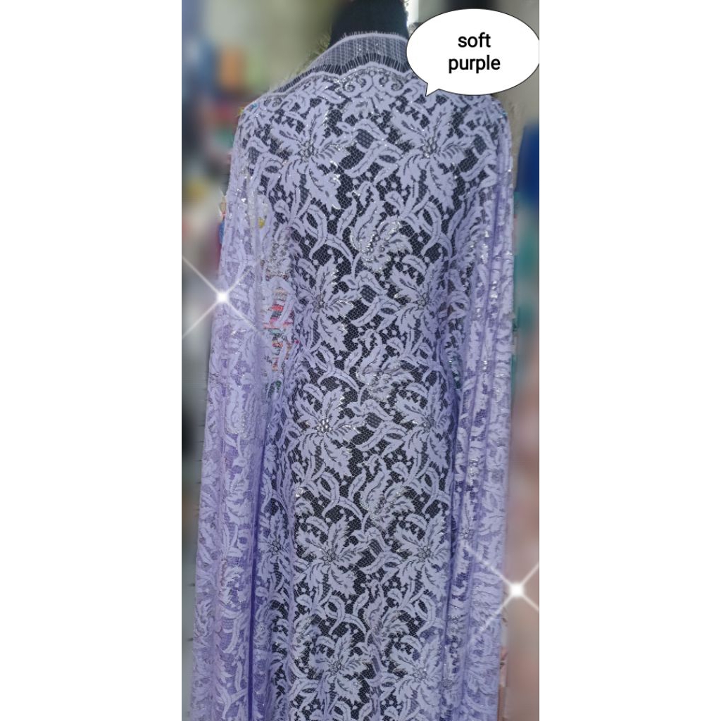 kain kebaya semi prancis pepaya premium