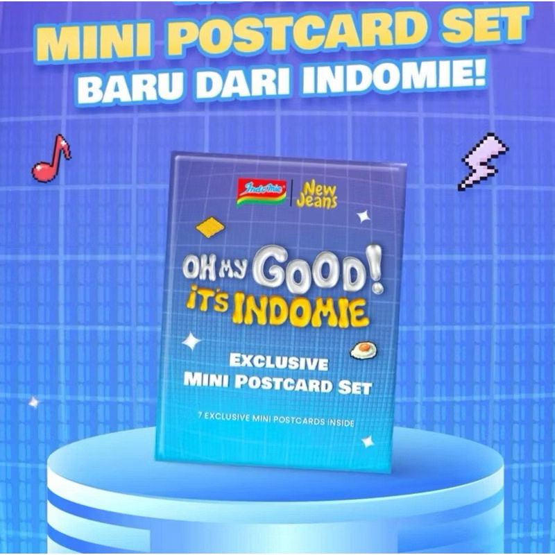 

OFFICIAL EXCLUSIVE MINI POSTCARD SET NEW JEANS X INDOMIE SEALED