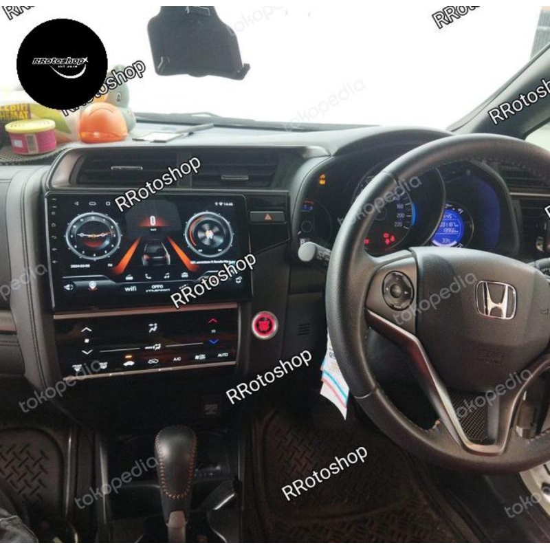 Head Unit Tape Android Mobil Honda Jazz GK5 10 Inch Double Din Headunit