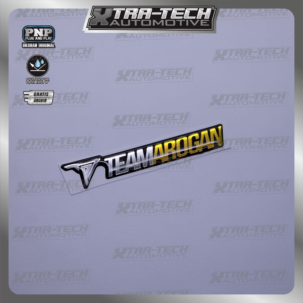 Emblem team arogan / emblem timbul targn / sticker team arogan / stiker logo targn / emblem 3d team 