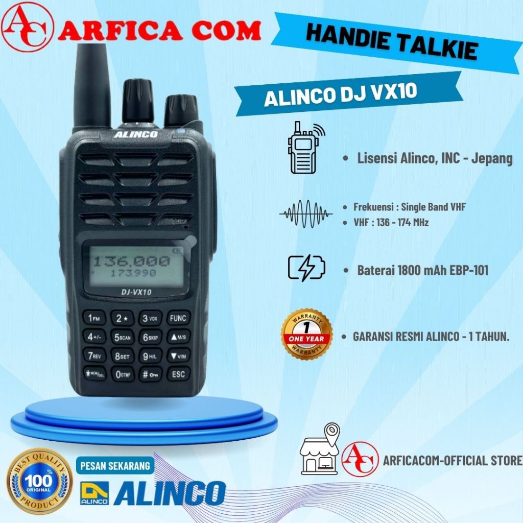 JUAL HT ALINCO DJ VX10 VHF ORIGINAL 100% GARANSI RESMI - ALINCO DJ-VX10 VHF