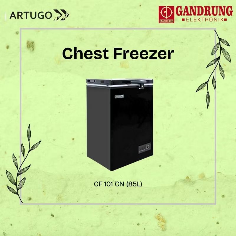 ARTUGO Chest Freezer CF101CN 85 L Hitam