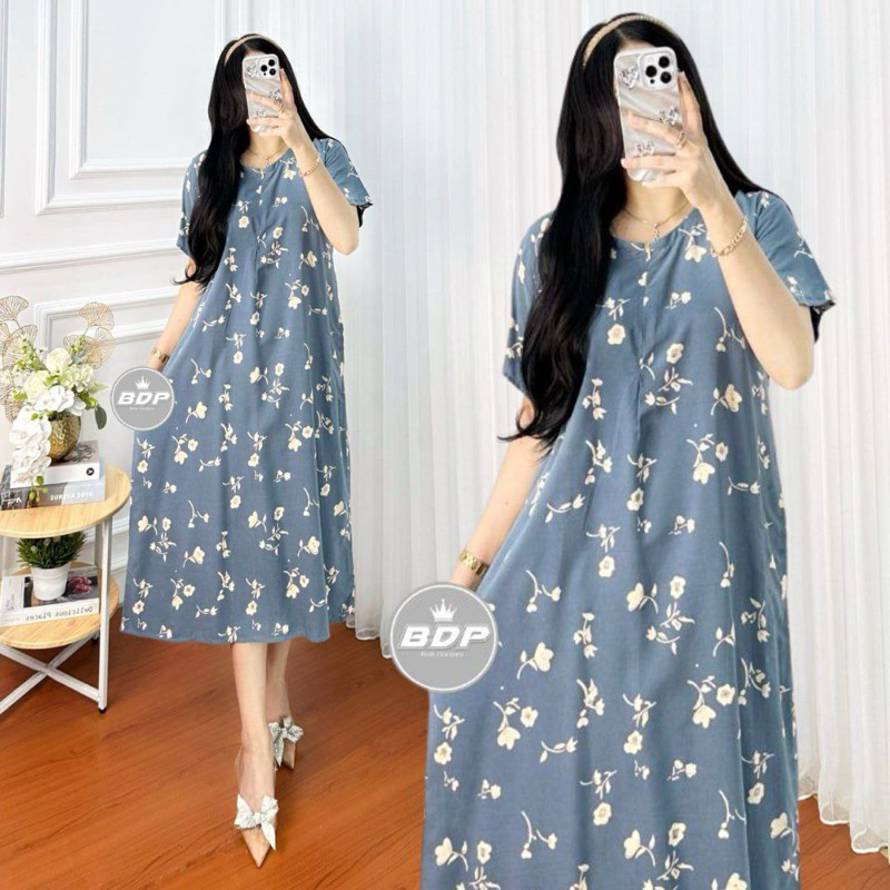 Daster Wanita Rayon Kekinian Motif Bunga 1 Terbaru 2025