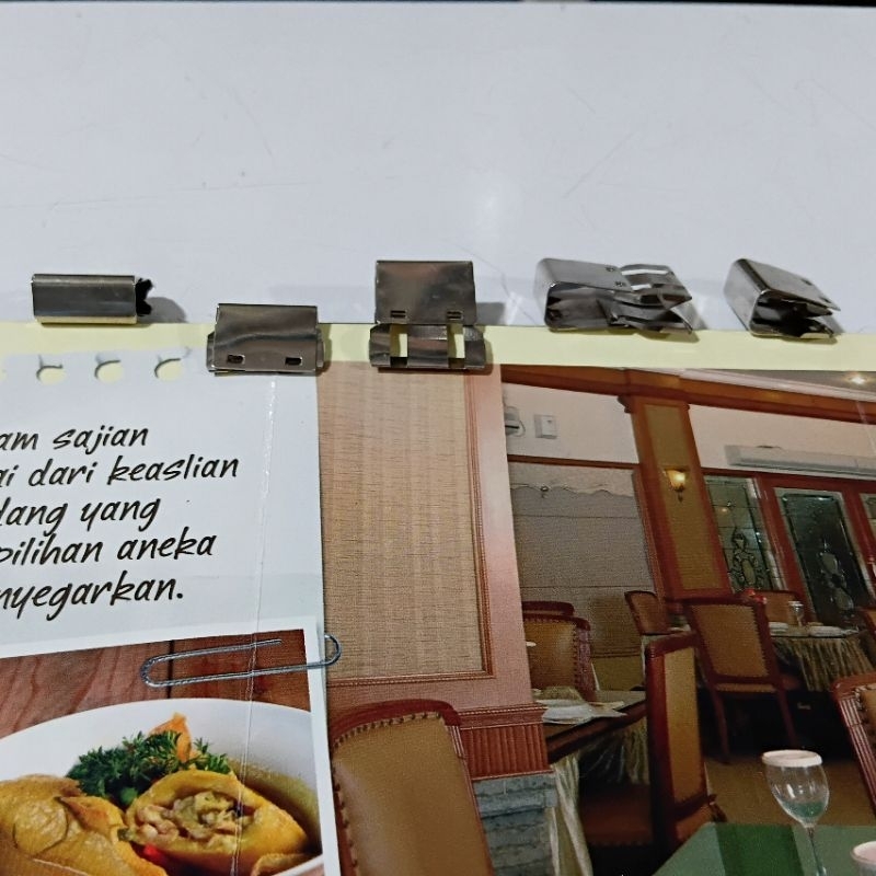 

Penjepit clip jilid kertas bahan metal 50 lembar