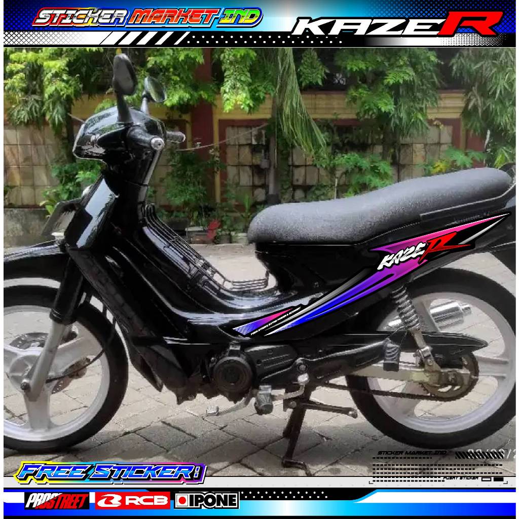 STRIPING VARIASI KAWASAKI KAZE R / STICKER LIST MOTOR KAWASAKI KAZE R