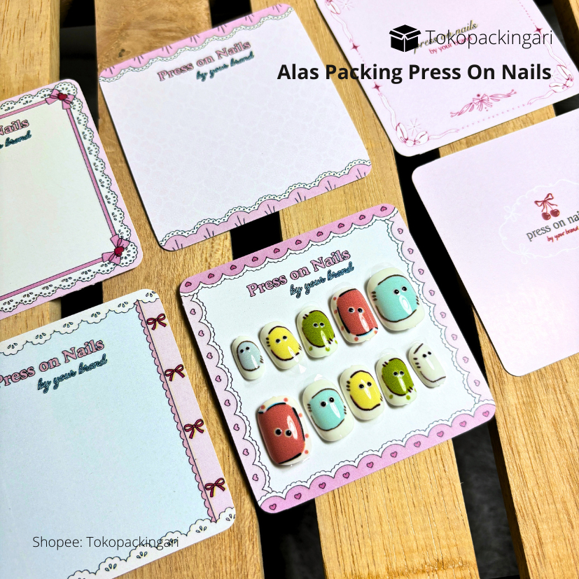 

Alas Packing Press On Nails Untuk Box | Alas Packing Press On Nails Coquette Series 2 | Fake Nails Paper