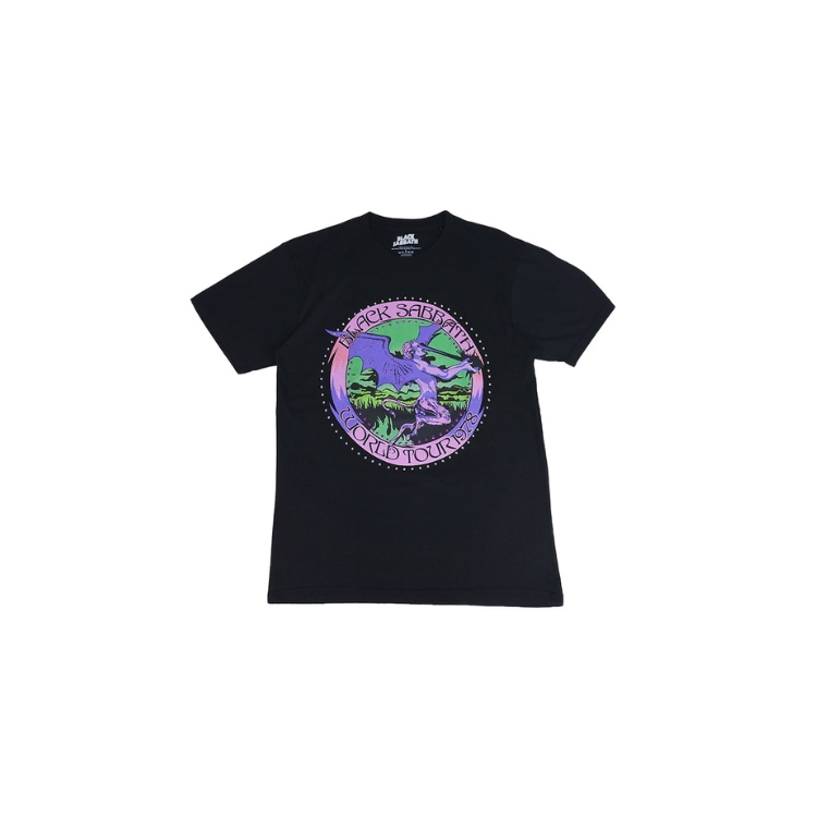 Kaos Band BLACK SABBATH World Tour 1978 Tshirt Black