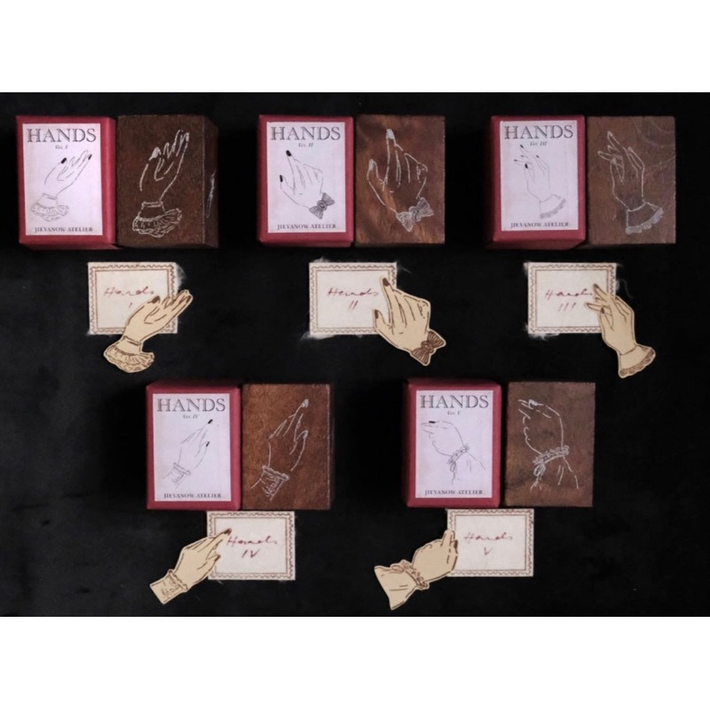 

JIEYANOW ATELIER "THE HANDS COLLECTION " RUBBER STAMP COLLECTION