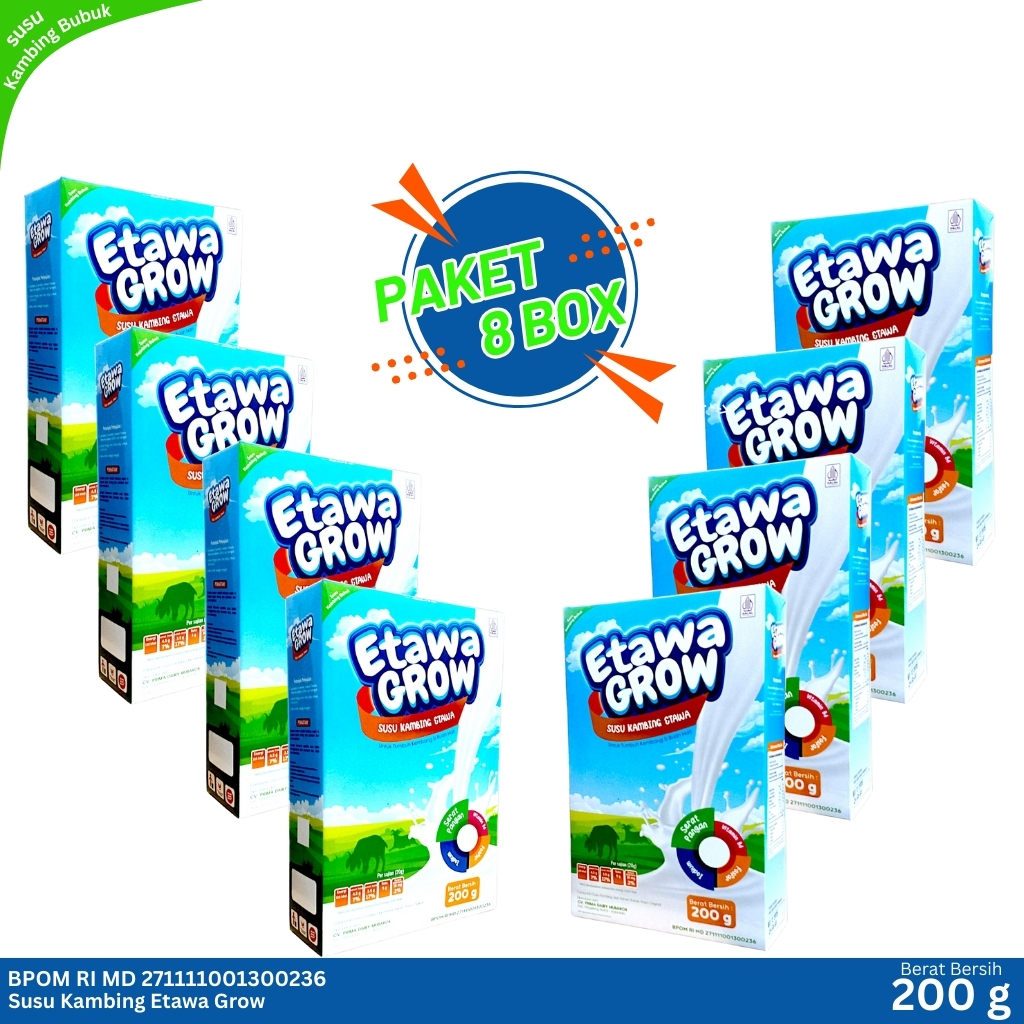 

ETAWA GROW - Paket 8 Box Susu Kambing Etawa Untuk Tumbuh Kembang Si Buah Hati / Susu Anak