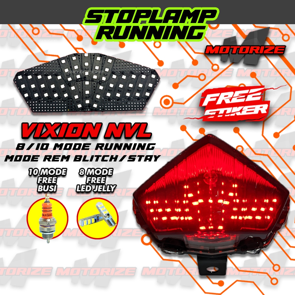 STOPLAMP RUNNING VIXION NVL NVA LAMPU LED REM BELAKANG MOTOR VARIASI MOTORIZE