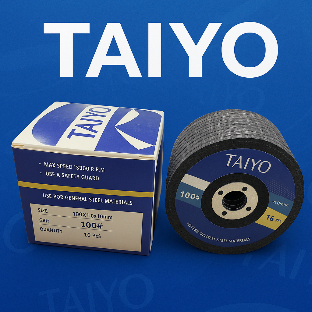 Flap Disc 4 inch Taiyo A40,A60,A80,A100,A120, A240 /Mata Amplas susun Gerinda 4" Taiyo