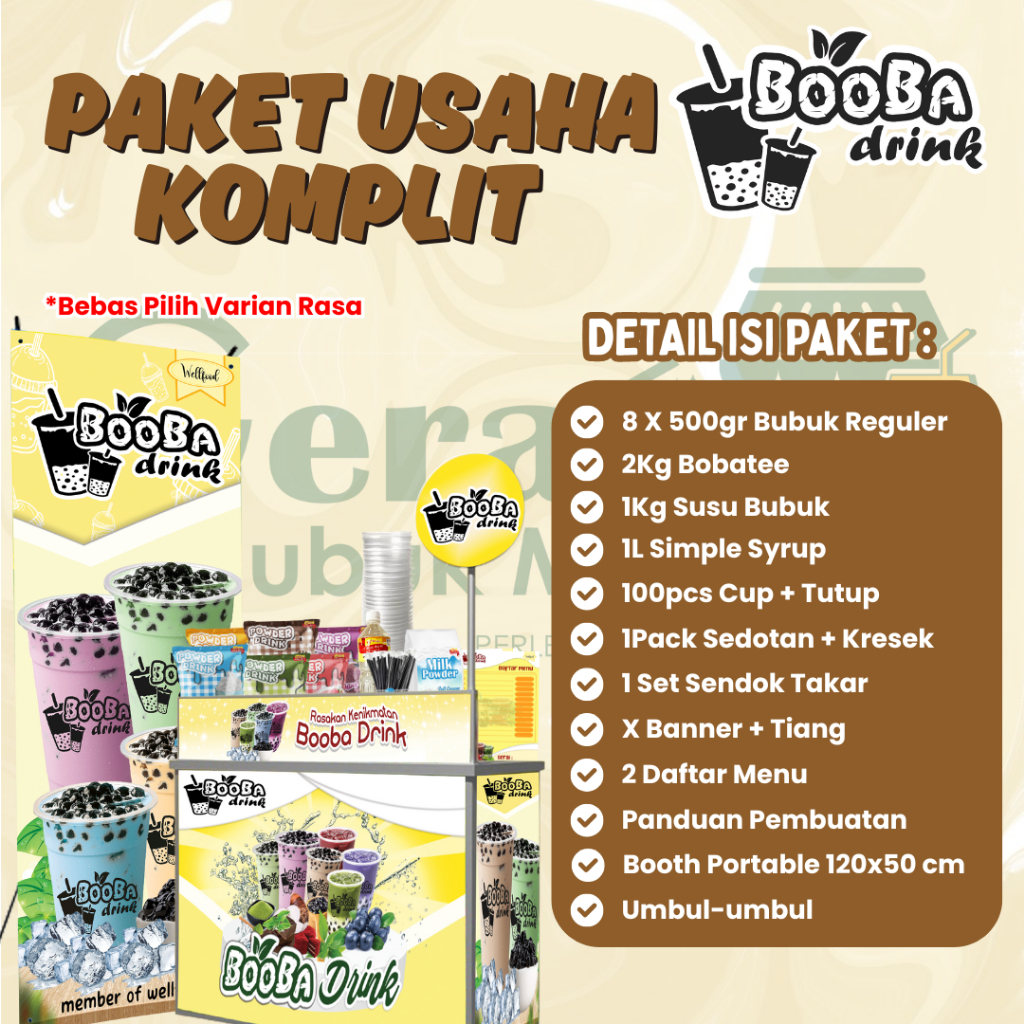 

PAKET USAHA BOBA DRINK - PAKET KOMPLIT