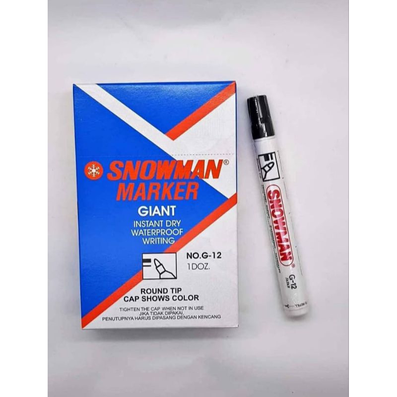 

SPIDOL G -12 SNOWMAN PERMANENT / SPIDOL PERMANENT MARKER G - 12 SNOWMAN HARGA SATUAN