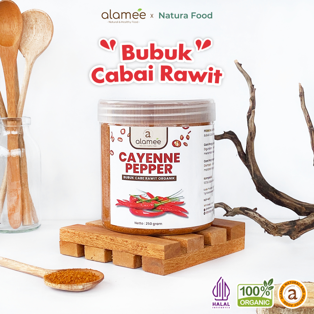 

ALAMEE Bubuk Cabe Rawit Cayenne Pepper Seasoning Powder Tanpa Campuran Bumbu Masakan Dapur 250gr