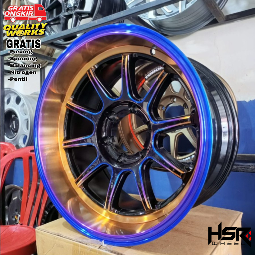VELG SAMLONG RING 18 MOBIL PAJERO, FORTUNER, HILUX, VELG RACING HSR TOBOALI