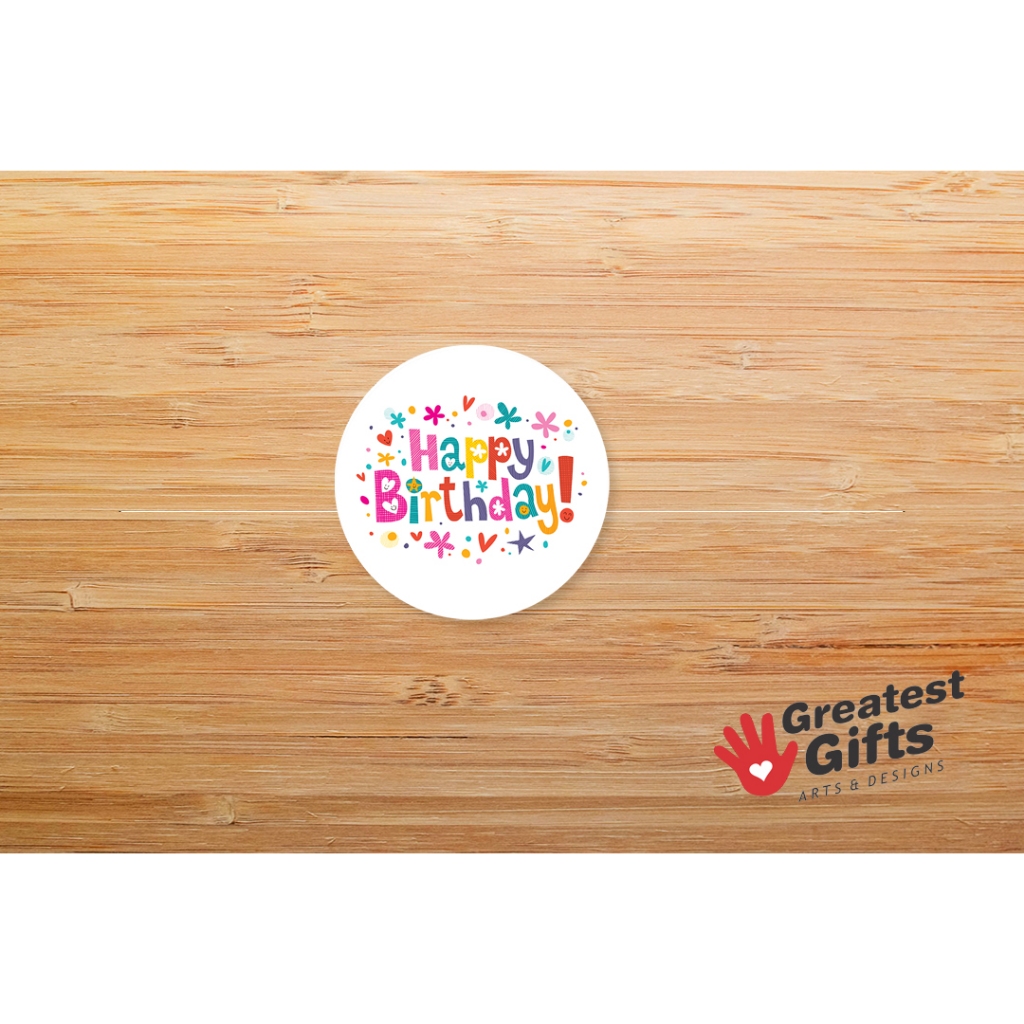 

Stiker HAPPY BIRTHDAY ulang tahun souvenir snack pembungkus