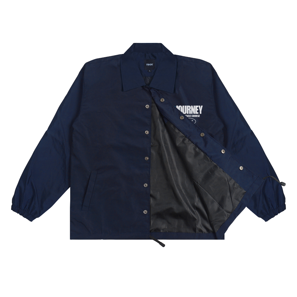 Troy Company Coach Jacket Windbreaker Navy Journey - Jaket Windbreaker Biru Navy WN 3135