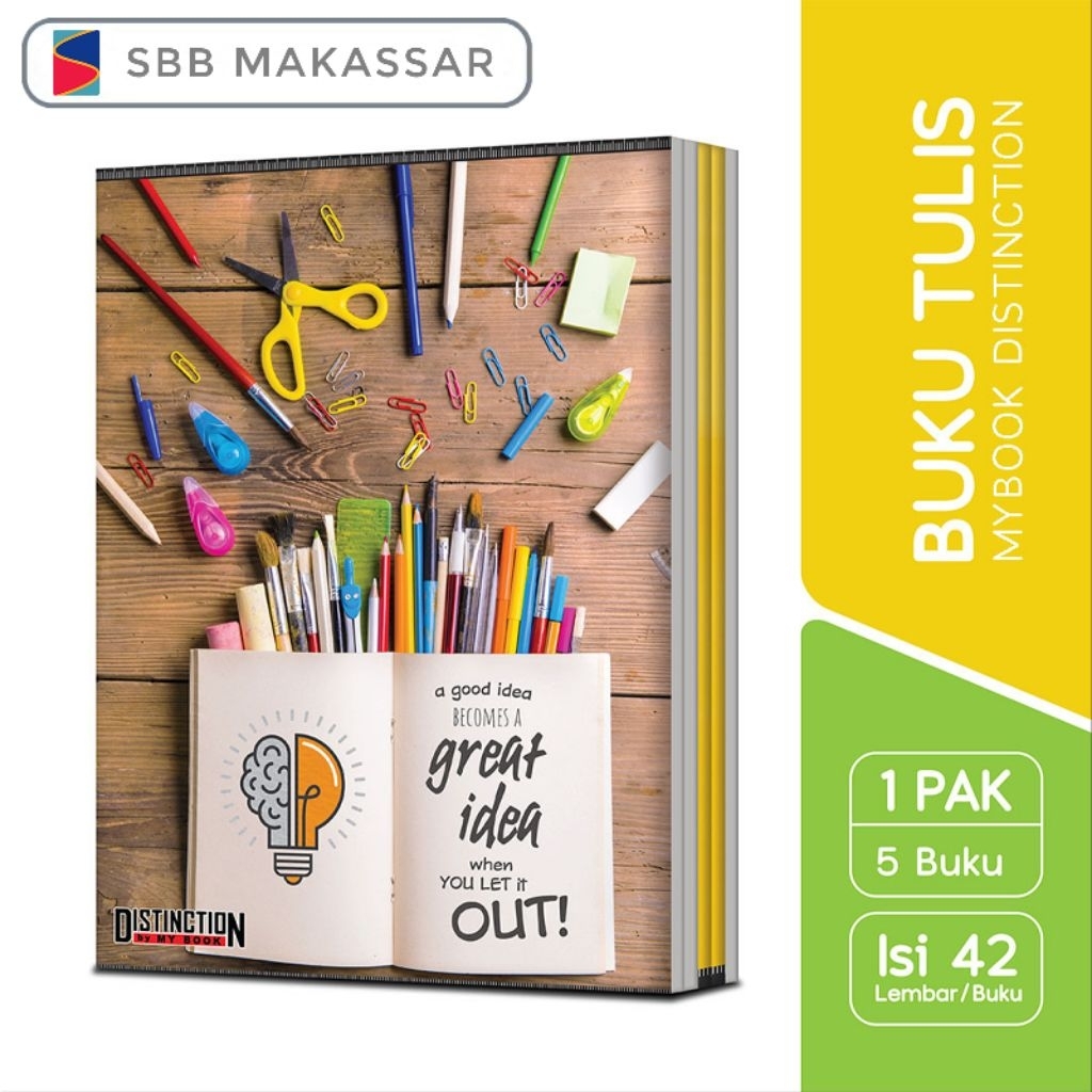 

My Book Distinction Buku Tulis ATK Alat Tulis 42 Lembar Boxy - 5 Buku