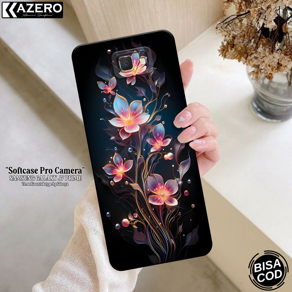 Silikon Samsung Galaxy J7 Prime - Fashion Case Bunga - Softcase Samsung Galaxy J7 Prime - Case Samsu