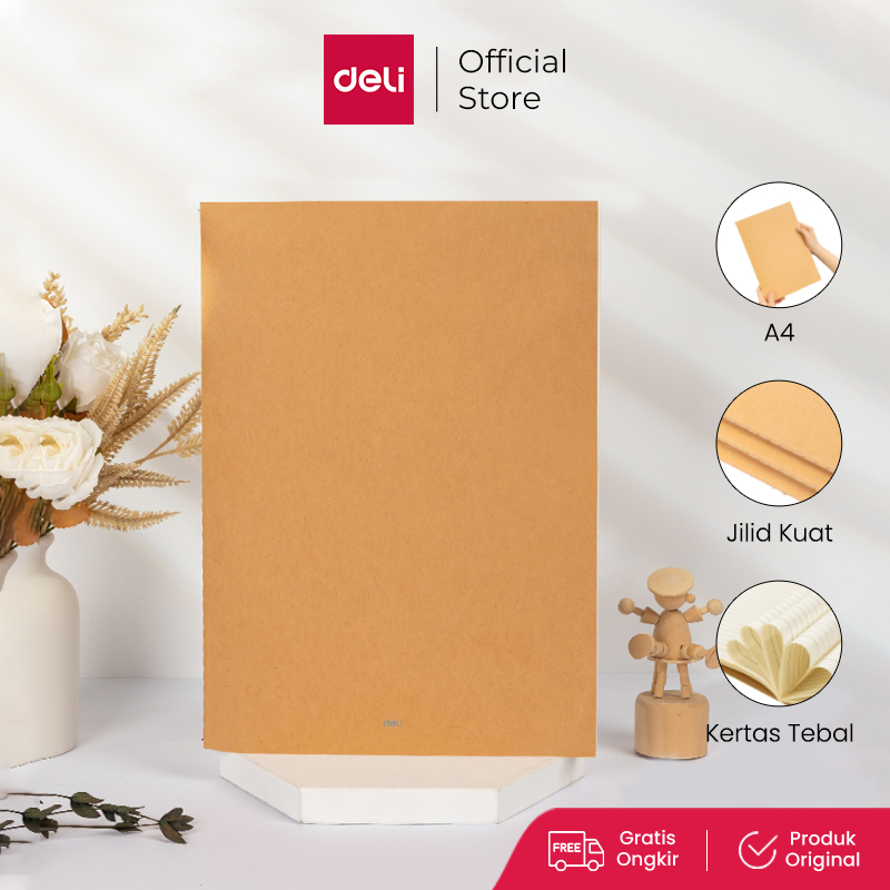 

DelI Soft Cover Notebook / Buku Tulis A4 40 Lembar Jilid Jahitan FA440