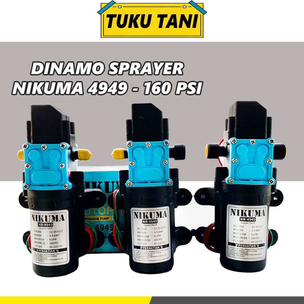 Dinamo Sprayer Elektrik 160 PSI - ORIGINAL NIKUMA NR 4949 Body Panjang