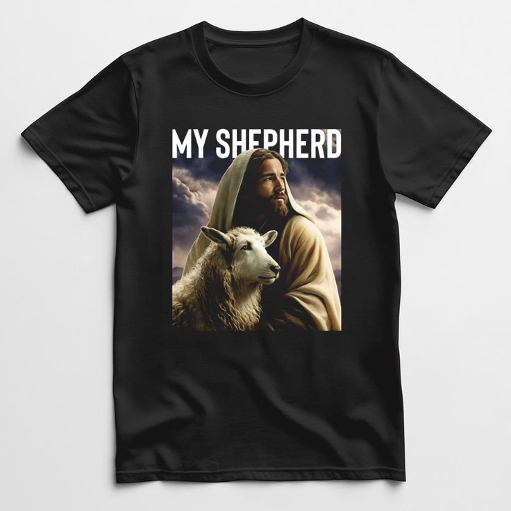 Kbmn-Olshop T-SHIRT BAJU ROHANI KRISTEN KATOLIK YESUS GEMBALA 24S / BAJU TUHAN YESUS