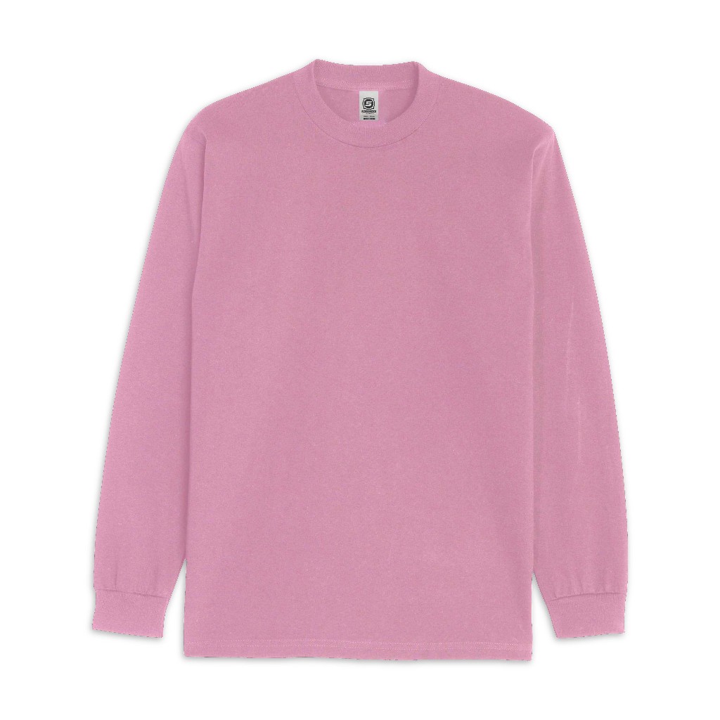 Sugema Clothing Kaos Polos Pink Baby Lengan Panjang Premium Cotton Combed 24s