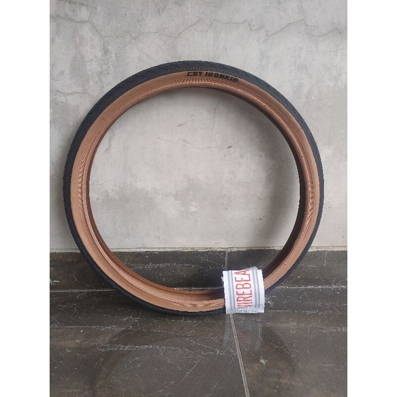 ban luar sepeda lipat minion BMX 20 x 1.75 CST IRONKID C1959 tan wall
