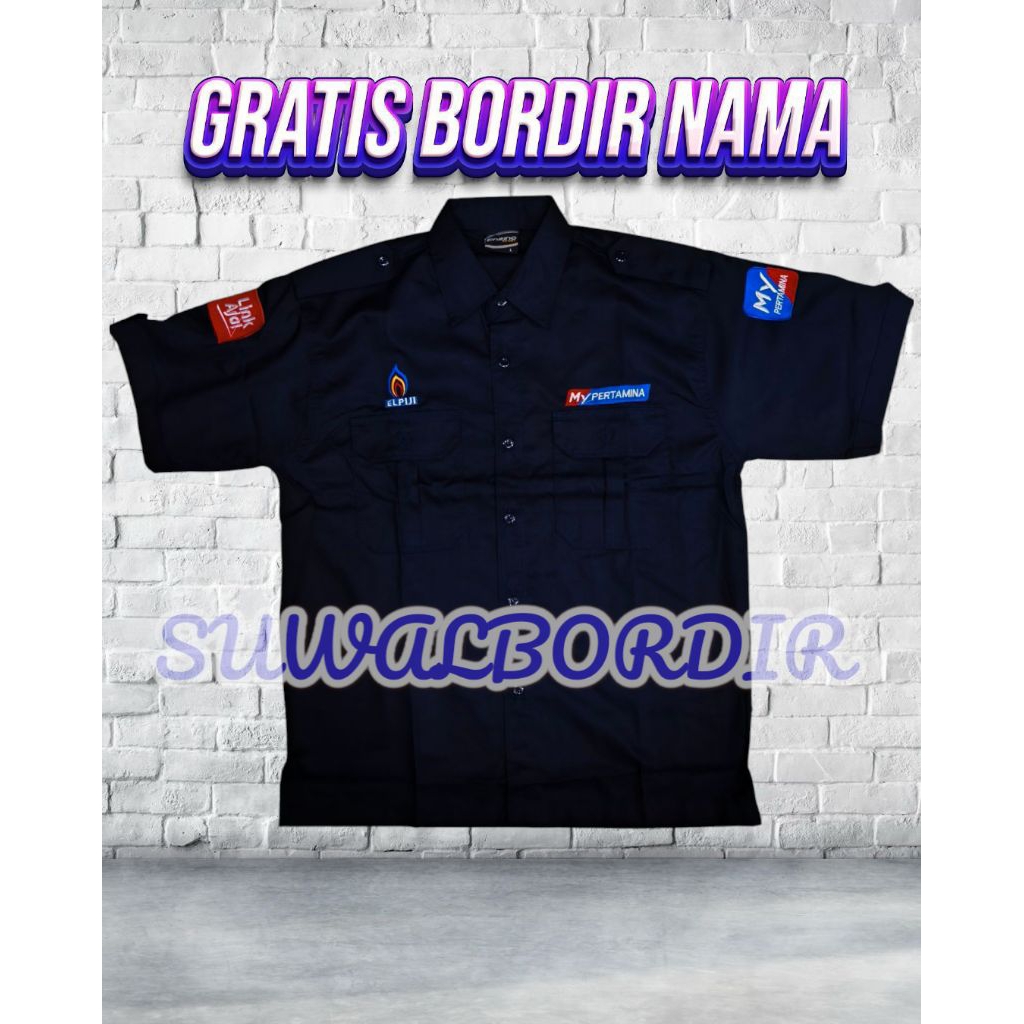 KEMEJA MY PERTAMINA ELPIJI LENGAN PENDEK TERBARU SERAGAM PDH MY PERTAMINA ATASAN BAJU MY PERTAMINA