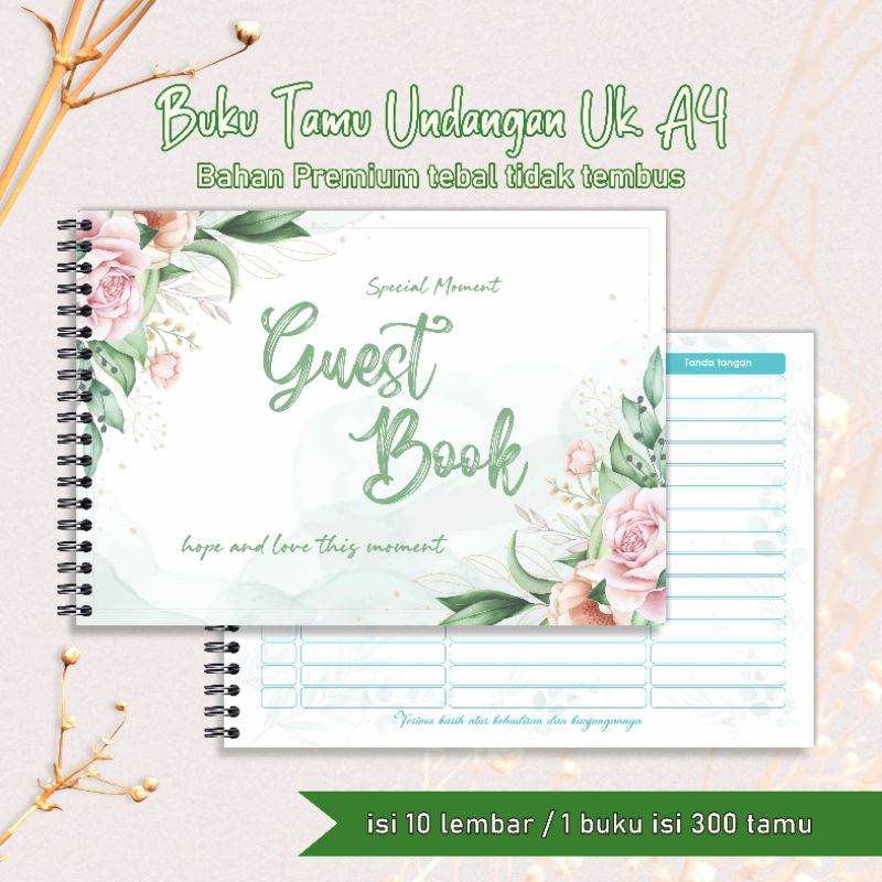 

Buku tamu undangan/Buku tamu wedding jilid spiral