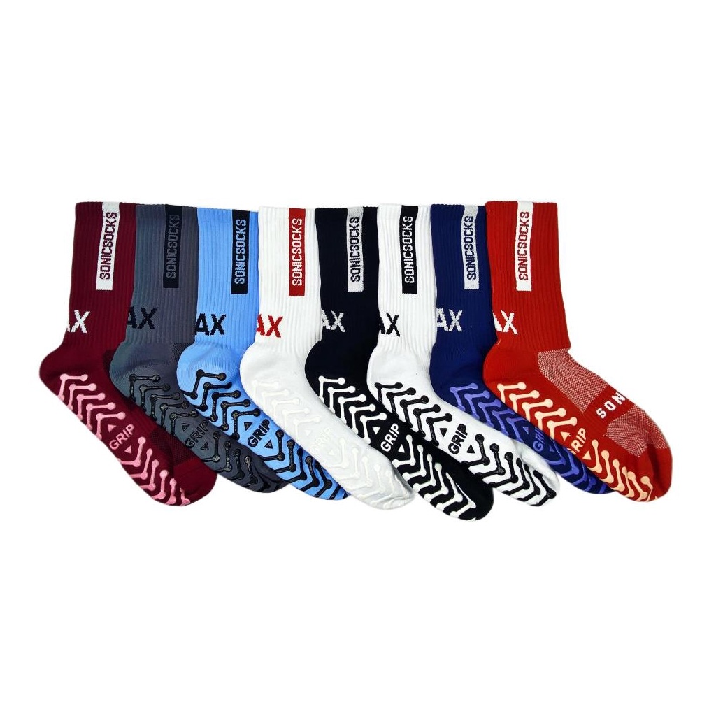 KODE M84I Kaos Kaki Futsal Sepak Bola Volly Antislip SONIC SOCKS MAX GRIP Unisex Nyaman Outdoor Indo