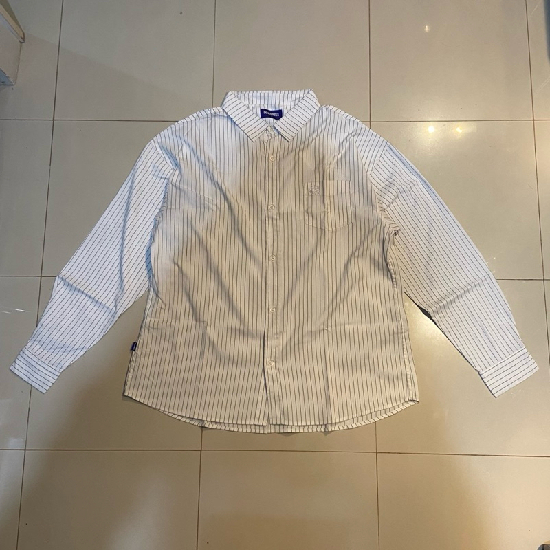 Deva States Pinstripe Shirt White Black