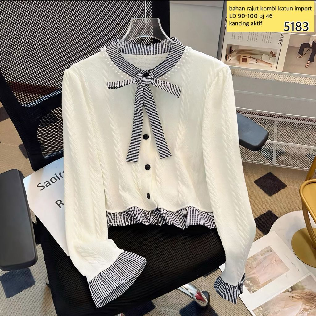 Blouse Atasan Import Atasan Pakaian Import Blouse Rajut Ootd Rajut Wanita Import Blouse Korean Impor