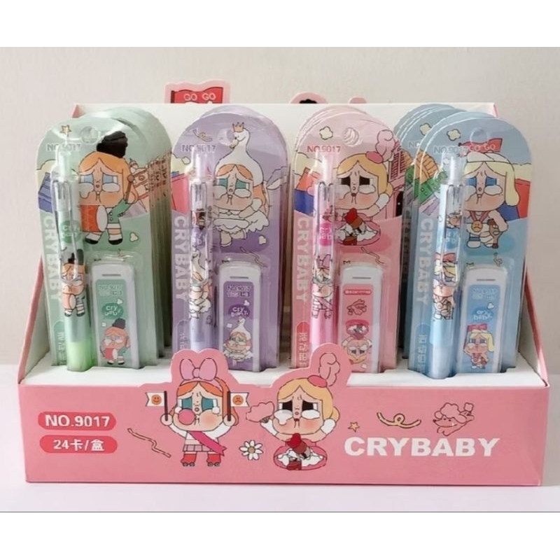 

1 BOX PENSIL MEKANIK CRY BABY ISI 24