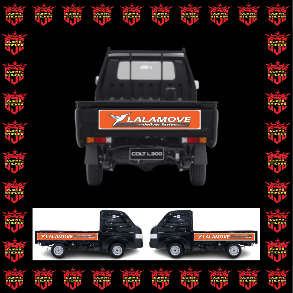 Sticker LALAMOVE Stiker Variasi MOBIL PICKUP L300 CARRY GRANMAX TRAGA DLL