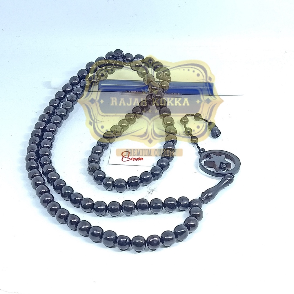 TASBIH 99 koka ASLI BULAN BINTANG 8MM HITAM Kaukah koka kokkah kauka kaokah kokah KODE N3K9