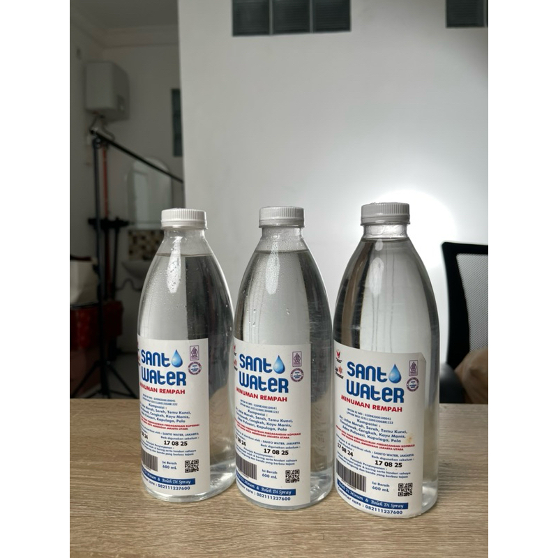 

Santo Water Minuman Rempah 600ml Beroksigen Minuman Kesehatan