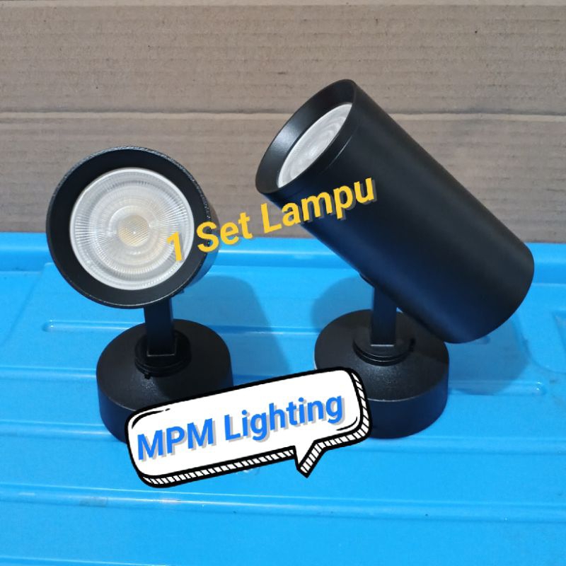 Komplit Kap Plafon Tempel Mr16 220V + Philips Lampu Spotlight Mr16 220V