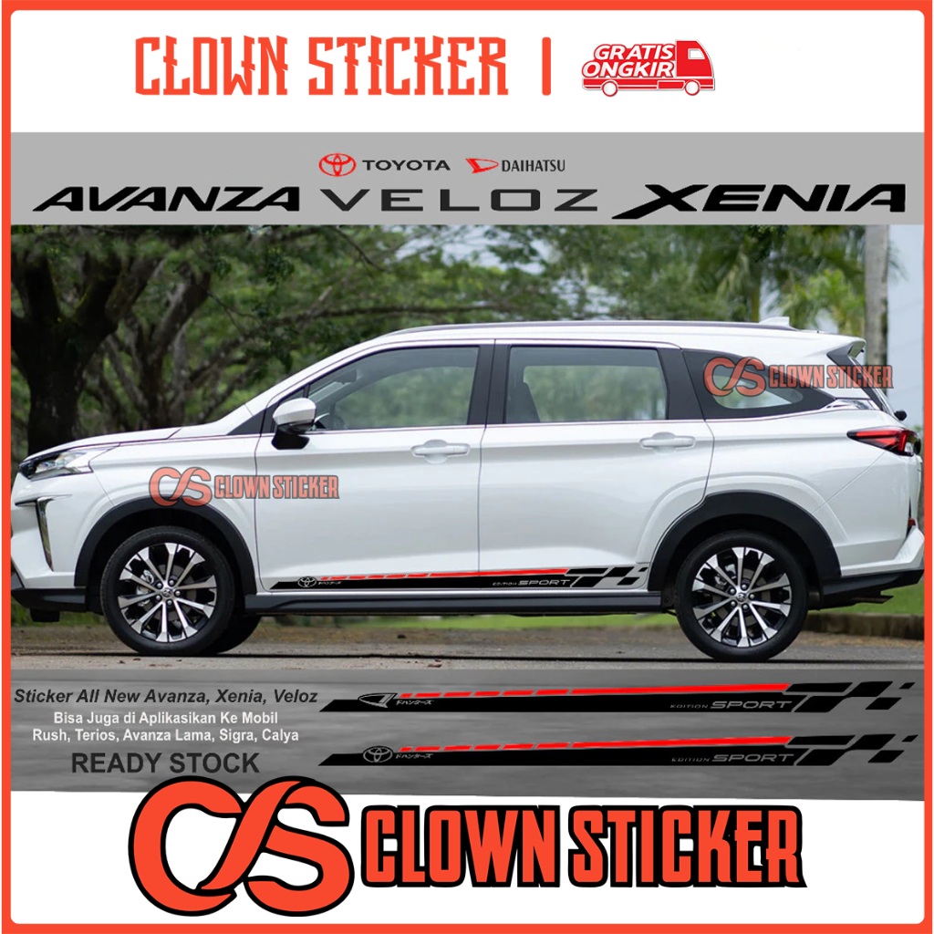 Clown STICKER BODY SAMPING AVANZA XENIA 2022 2025 VELOZ 2022 2025