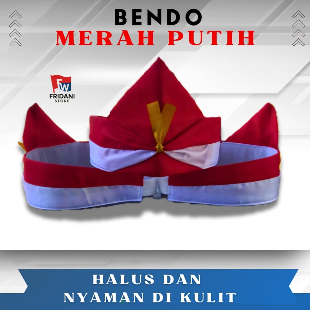 Ikat Kepala Merah Putih Polos/Bando Merah Putih / Blangkon Merah Putih