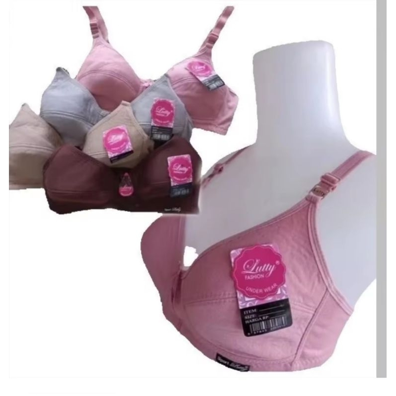 Kutang Lusinan Bra Wanita Sport Paket Isi 6 Pcs Tipis Tanpa Kawat & Busa Ukuran 34-42 Branded BH Wan